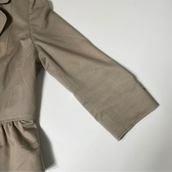 Tahari Arthur S. Levine Beige Peplum Career Blazer Coat Women's Size 6 - Picture 4 of 16